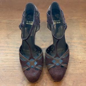 Classy Chocolate T-Strap Heels